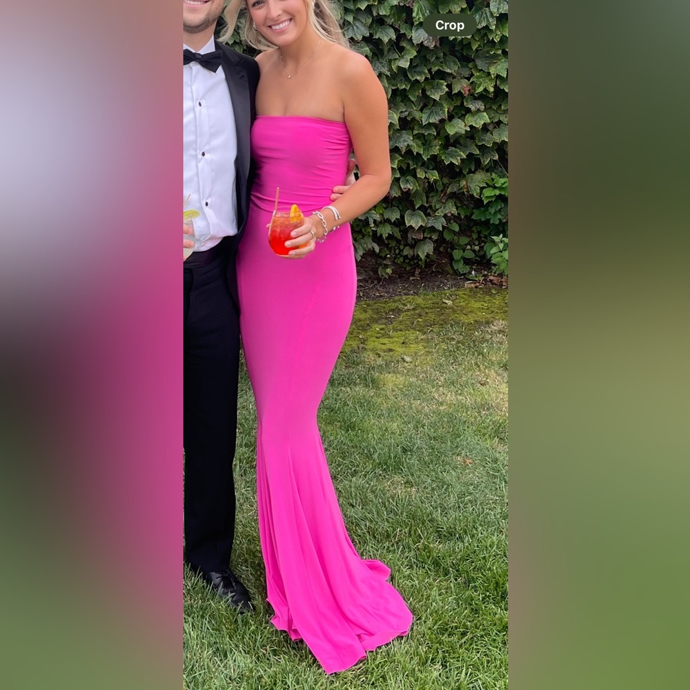 Revolve Strapless Fishtail Gown